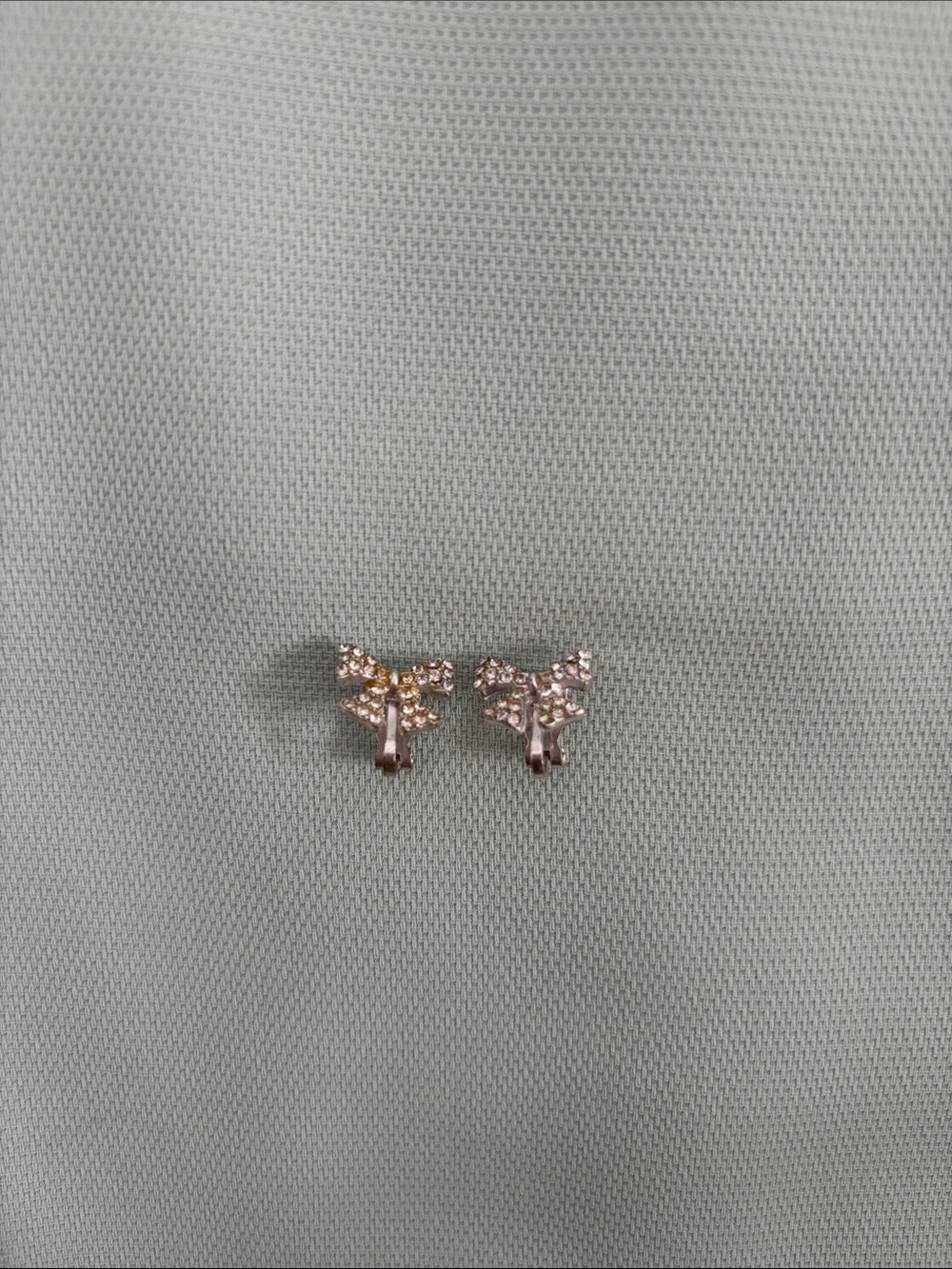 Butterfly Crystal Stud Earrings - Rose Gold Tone